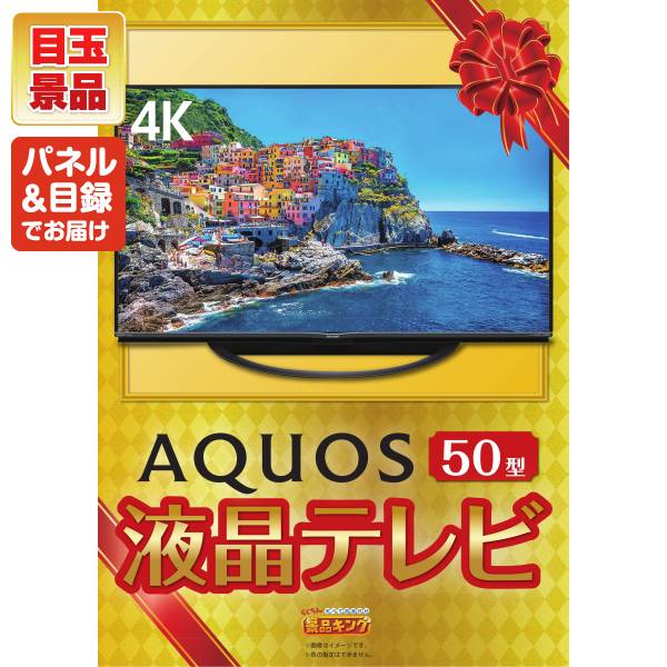 新年会景品5点セット【AQUOS 4K 50インチテレビ/ディズニーペア