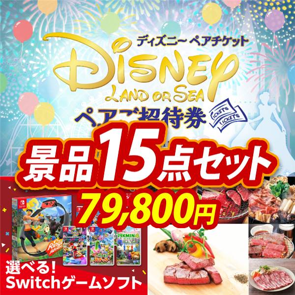 ビンゴ景品15点セット【ディズニーペアチケット/選べる!Switchゲーム