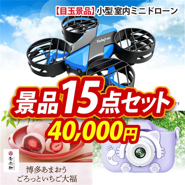 ビンゴ景品15点セット【小型 室内ミニドローン/京都 養老軒 博多