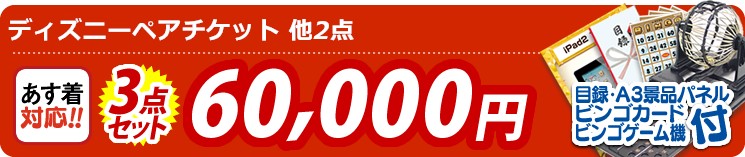 【目玉:ディズニーペアチケット】3点セット 3点セット 60000円