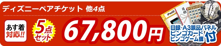 【目玉:ディズニーペアチケット】5点セット 5点セット 67800円