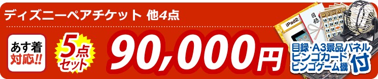 【目玉:ディズニーペアチケット】5点セット 5点セット 90000円