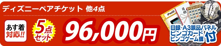 【目玉:ディズニーペアチケット】5点セット 5点セット 96000円