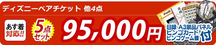 【目玉:ディズニーペアチケット】5点セット 5点セット 95000円
