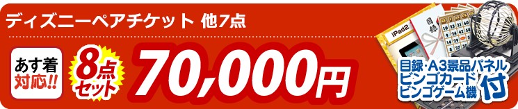 【目玉:ディズニーペアチケット】8点セット 8点セット 70000円