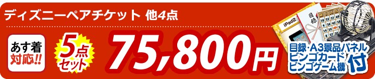 【目玉:ディズニーペアチケット】5点セット 5点セット 75800円