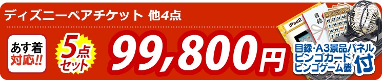 【目玉:ディズニーペアチケット】5点セット 5点セット 99800円
