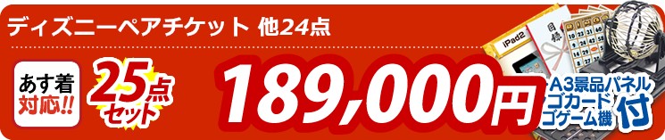 【目玉:ディズニーペアチケット】25点セット 25点セット 189000円