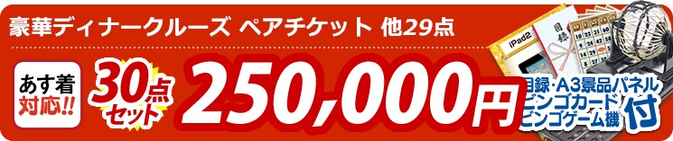 【目玉:豪華ディナークルーズ ペアチケット】30点セット 30点セット 250000円