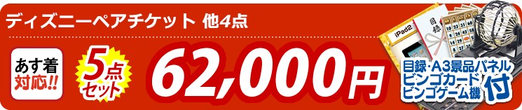 【目玉:ディズニーペアチケット】5点セット 5点セット 62000円