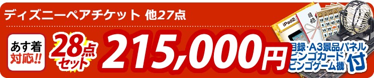 【目玉:ディズニーペアチケット】28点セット 28点セット 215000円