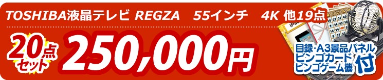 【目玉:TOSHIBA液晶テレビ REGZA　55インチ　4K】20点セット 20点セット 250000円