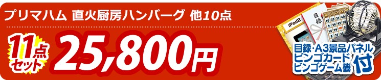 【目玉:プリマハム 直火厨房ハンバーグ】11点セット 11点セット 25800円