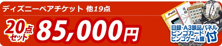 【目玉:ディズニーペアチケット】20点セット 20点セット 85000円