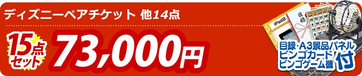 【目玉:ディズニーペアチケット】15点セット 15点セット 73000円