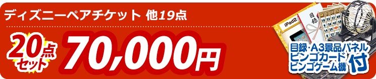 【目玉:ディズニーペアチケット】20点セット 20点セット 70000円
