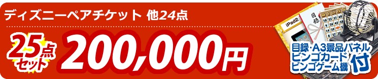 【目玉:ディズニーペアチケット】25点セット 25点セット 200000円