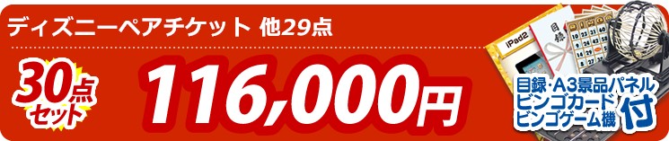 【目玉:ディズニーペアチケット】30点セット 30点セット 116000円