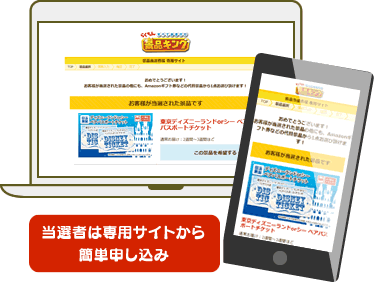 当選者は専用サイトから簡単申し込み