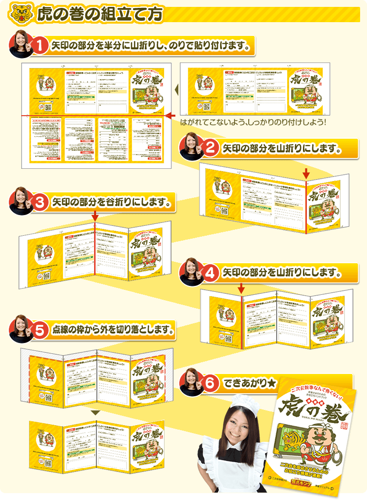 虎の巻の組み立て方