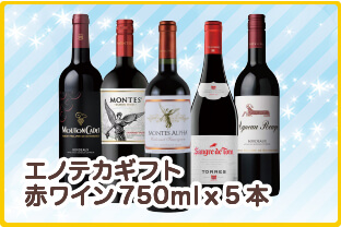 エノテカギフト 赤ワイン750mlx5本
