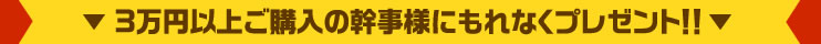 3万円以上ご購入の幹事様にもれなくプレゼント！！
