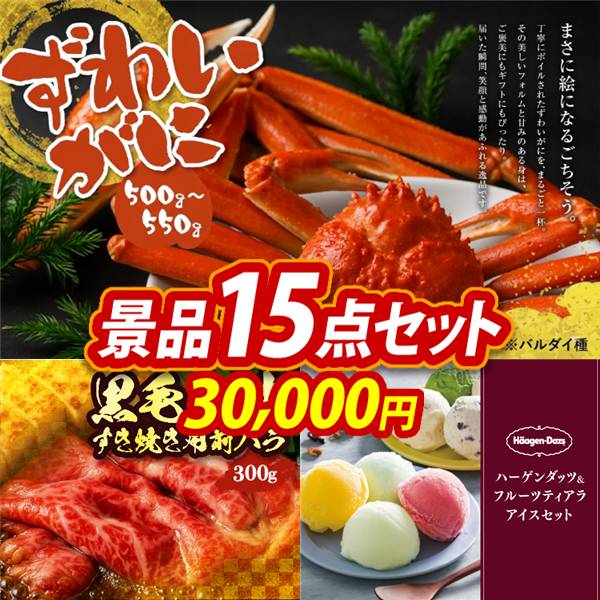 景品15点セット 30,000円